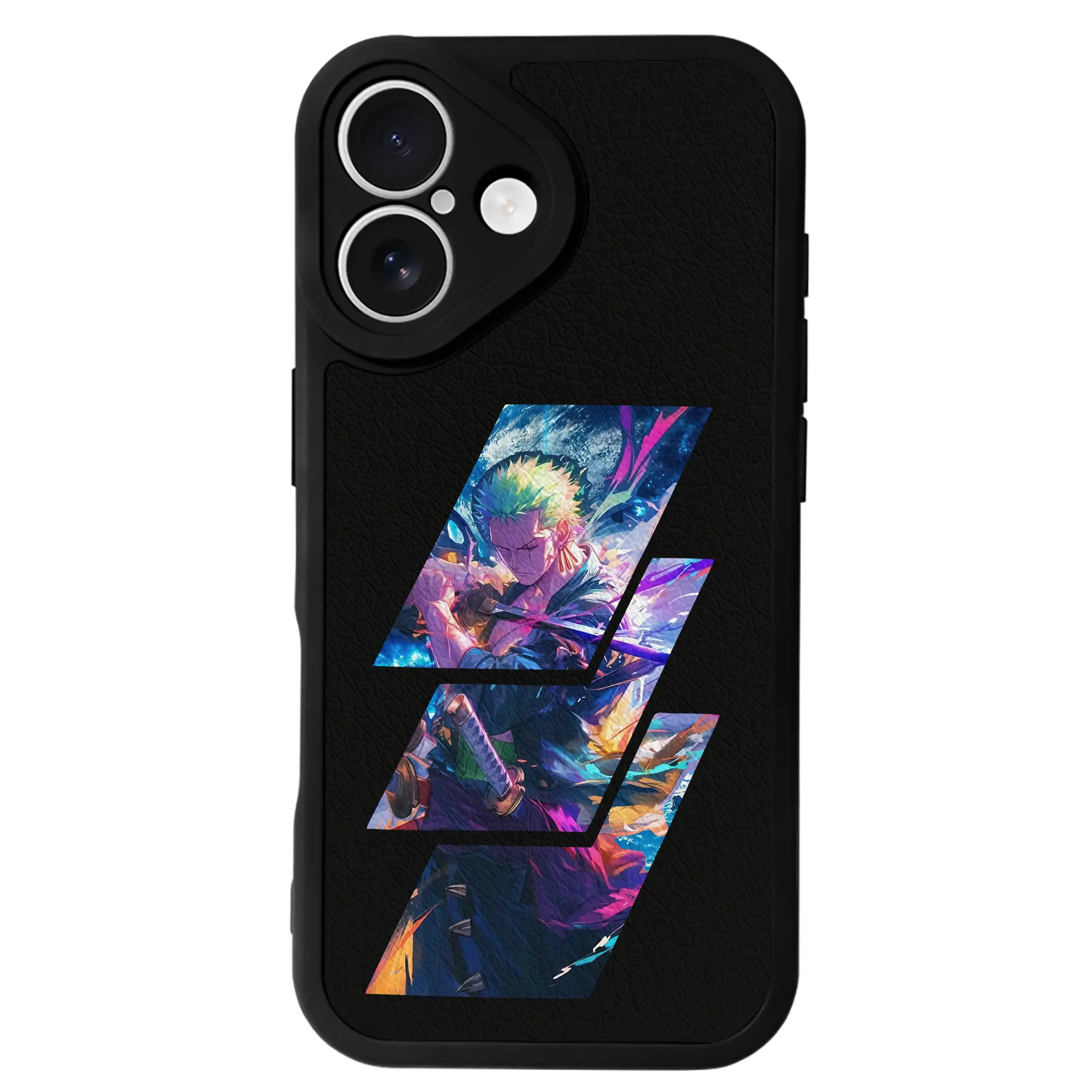 ワンピース グッズ ロロノア・ゾロ - IPhone 16シリーズ対応 ・ シリコンスマホケース ・ レザー調 ・ 高精度フィット ・ 耐衝撃 ・ ワイヤレス充電対応 ・ 精密カット